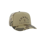 Green Camo Cowboy Trucker Hat